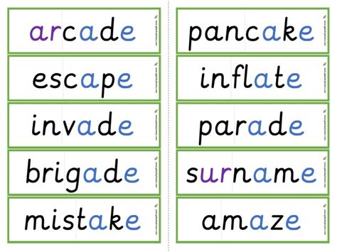 a-e split digraph words